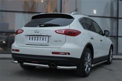 Защита заднего бампера D63 (дуга) для Infiniti QX50 2014-