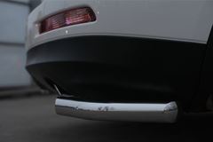 Защита заднего бампера уголки D63(секции) для Infiniti QX50 2014-