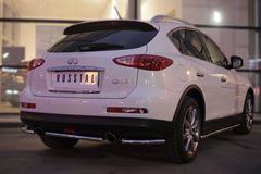 Защита заднего бампера D42 (дуга) для Infiniti QX50 2014-