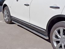 Пороги труба D63 секция для Infiniti QX50 2016