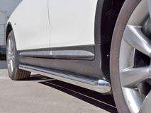 Пороги труба D63 секция для Infiniti QX50 2016