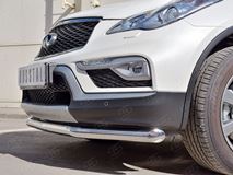 Защита переднего бампера D63 секция для Infiniti QX50 2016