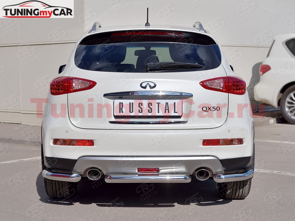 Защита заднего бампера D63 дуга для Infiniti QX50 2016