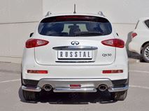 Защита заднего бампера уголки D63 секция для Infiniti QX50 2016