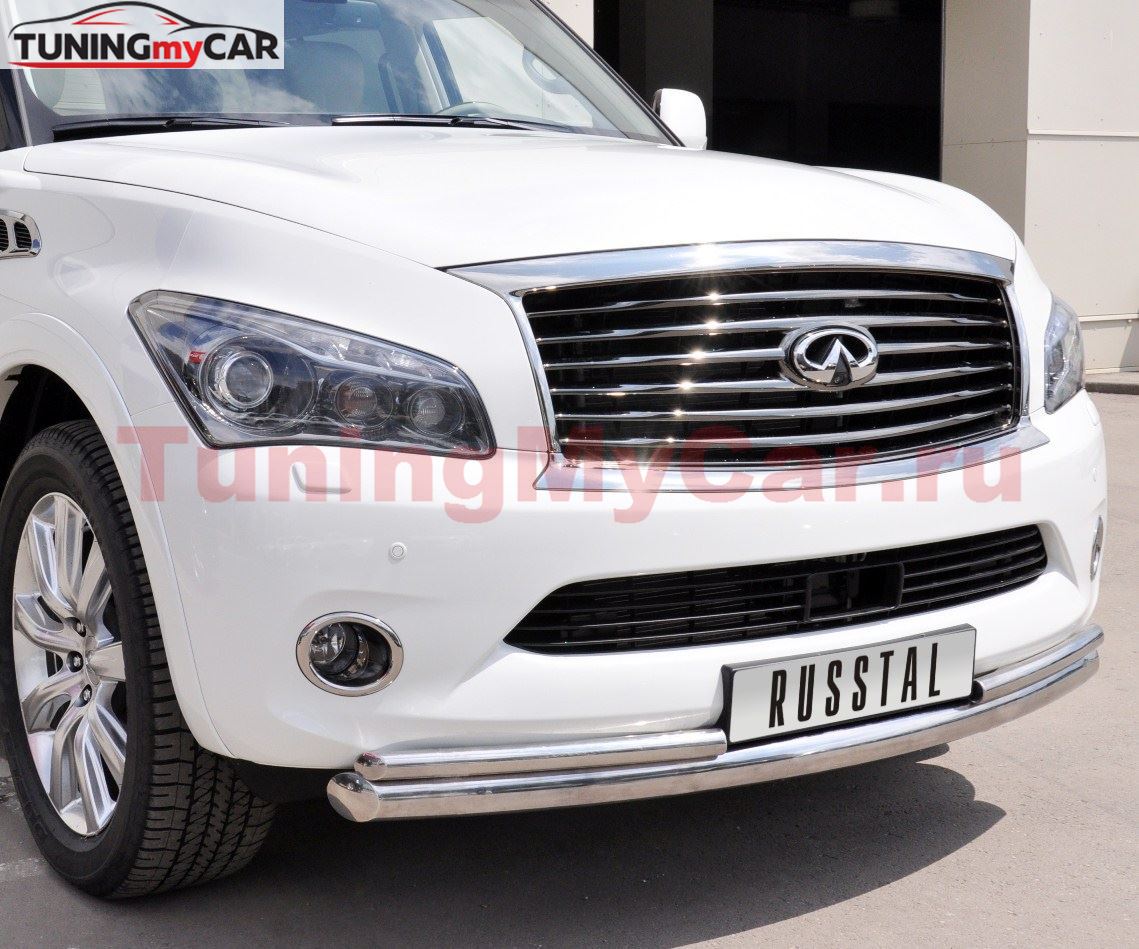 Защита переднего бампера D76/42 для Infiniti QX56 2010-