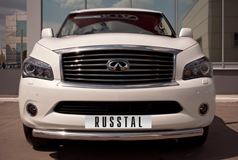 Защита переднего бампера D76 для Infiniti QX56 2010-