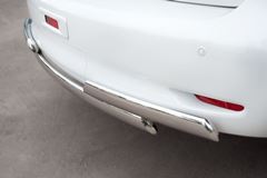 Защита заднего бампера D75х42/(75х42)х2 овалы для Infiniti QX56 2010-