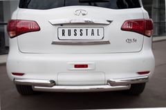 Защита заднего бампера D76/76х2 для Infiniti QX56 2010-