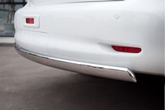 Защита заднего бампера D75х42 овал для Infiniti QX56 2010-