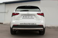 Защита заднего бампера D75х42 (дуга) для Lexus NX 200t F Sport 2015-
