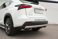 Защита заднего бампера D75х42 (дуга) для Lexus NX 200t F Sport 2015-