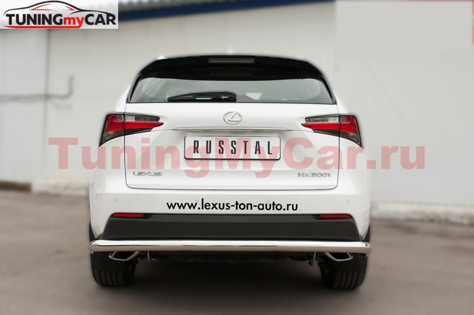 Защита заднего бампера D63 (секции) для Lexus NX 200t F Sport 2015-