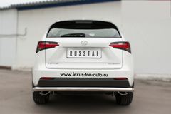 Защита заднего бампера D63 (секции) для Lexus NX 200t F Sport 2015-
