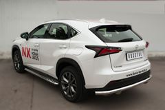 Защита заднего бампера D63 (секции) для Lexus NX 200t F Sport 2015-