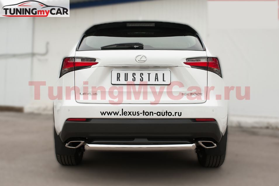 Защита заднего бампера D63 (дуга) для Lexus NX 200t F Sport 2015-