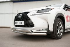 Защита переднего бампера D63 (секции) D75X42 (дуга) для Lexus NX 200t F Sport 2015-