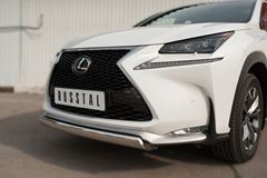 Защита переднего бампера D75х42 (дуга) для Lexus NX 200t F Sport 2015-