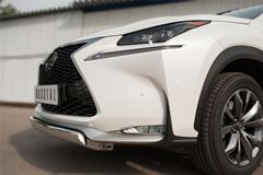 Защита переднего бампера D75х42 (дуга) для Lexus NX 200t F Sport 2015-