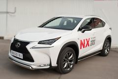 Защита переднего бампера D75х42 (дуга) для Lexus NX 200t F Sport 2015-