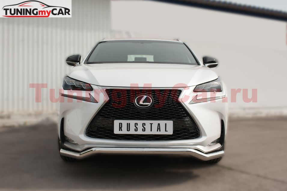 Защита переднего бампера D63 (волна) для Lexus NX 200t F Sport 2015-
