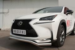 Защита переднего бампера D63 (волна) для Lexus NX 200t F Sport 2015-