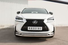 Защита переднего бампера D63 (секции) D42 (дуга) для Lexus NX 200t F Sport 2015-