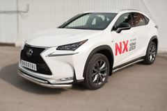 Защита переднего бампера D63 (секции) D42 (дуга) для Lexus NX 200t F Sport 2015-