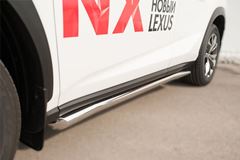 Пороги труба D63 (вариант 1) для Lexus NX 200t F Sport 2015-