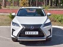 Защита переднего бампера 75х42 дуга для Lexus RX200t 2015-