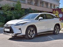Защита переднего бампера 75х42 дуга для Lexus RX200t 2015-