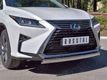 Защита переднего бампера 75х42 дуга для Lexus RX200t 2015-
