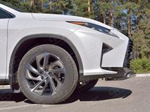 Защита переднего бампера 75х42 дуга для Lexus RX200t 2015-