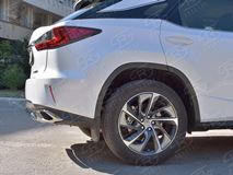 Защита заднего бампера 75х42 дуга для Lexus RX200t 2015-