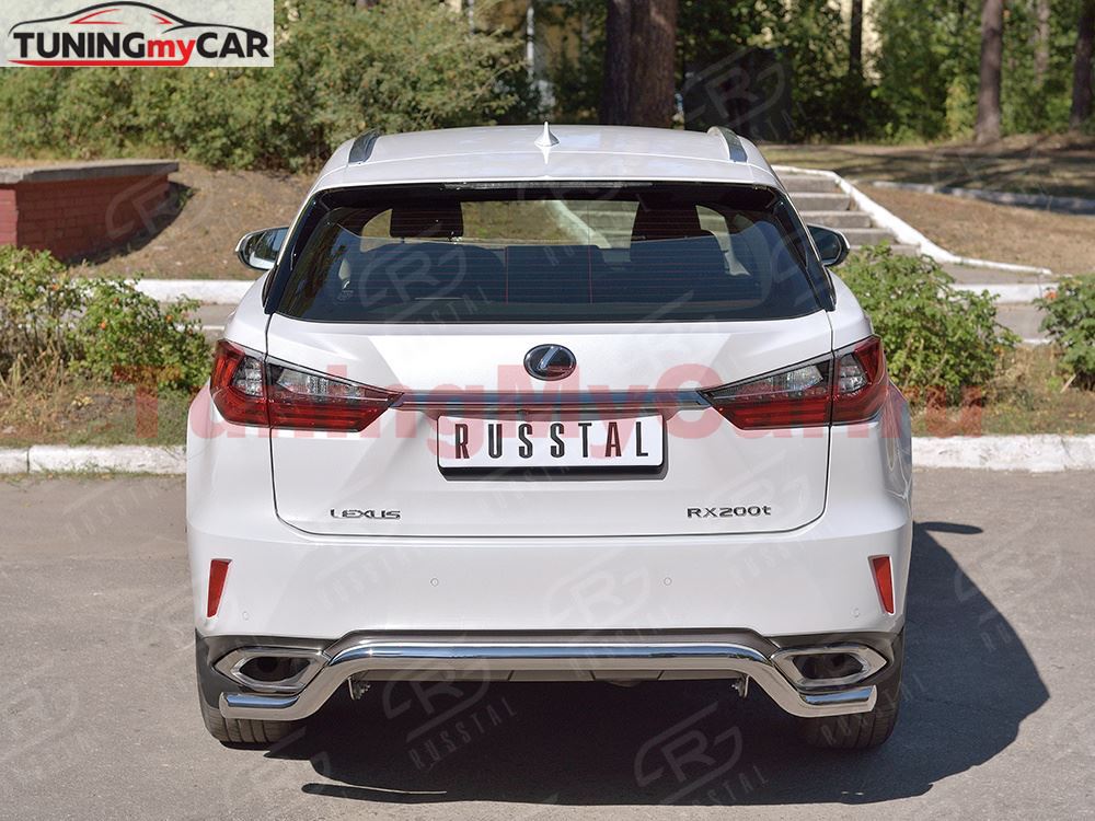 Защита заднего бампера D63 волна дуга для Lexus RX200t 2015-