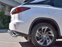Защита заднего бампера D63 волна дуга для Lexus RX200t 2015-