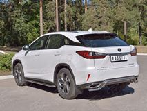 Защита заднего бампера D42 волна для Lexus RX200t 2015-