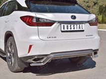 Защита заднего бампера D42 волна для Lexus RX200t 2015-