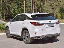 Защита заднего бампера D42 волна под машину для Lexus RX200t 2015-