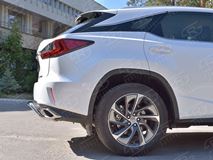 Защита заднего бампера D42 волна под машину для Lexus RX200t 2015-