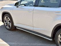 Пороги труба D63 секция (вариант 1) для Lexus RX200t 2015-