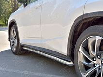 Пороги труба D63 секция (вариант 1) для Lexus RX200t 2015-