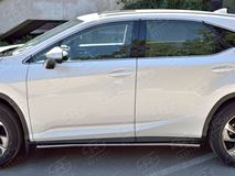 Пороги труба D42 секция (вариант 3) для Lexus RX200t 2015-