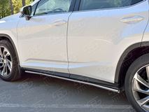 Пороги труба D42 секция (вариант 3) для Lexus RX200t 2015-