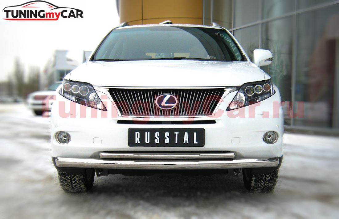 Защита переднего бампера D76/42 (дуга) для Lexus RX 270/350/450 2009-