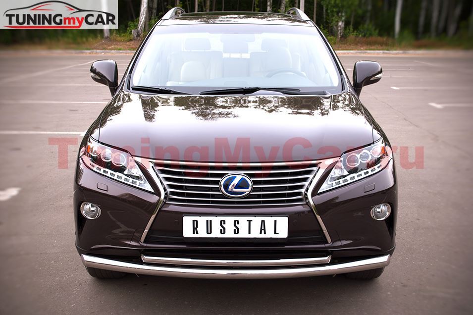 Защита переднего бампера D63/42 (дуга) для Lexus RX 270/350/450 2009-