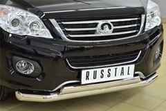 Защита переднего бампера D76(секции) 75х42 (дуга) для Great Wall Hover H6 2012-