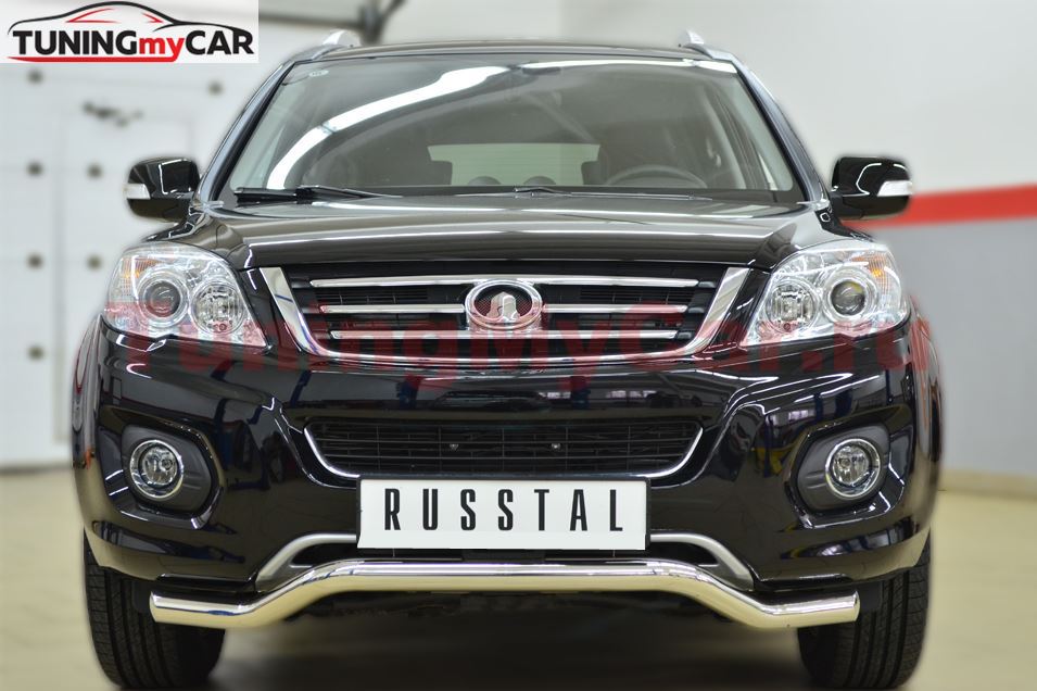 Защита переднего бампера D63 (секции) волна для Great Wall Hover H6 2012-