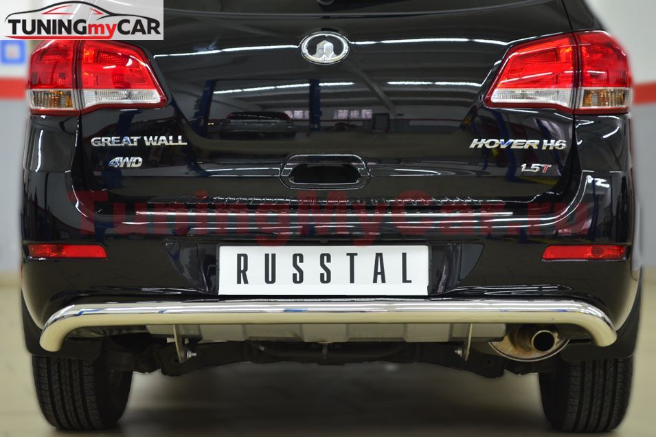 Защита заднего бампера D63 (секции) волна для Great Wall Hover H6 2012-