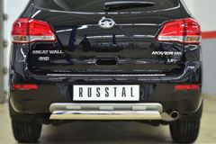 Защита заднего бампера 75х42 (дуга) для Great Wall Hover H6 2012-