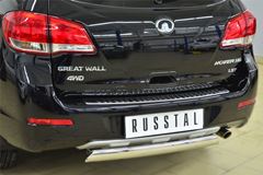 Защита заднего бампера 75х42 (дуга) для Great Wall Hover H6 2012-